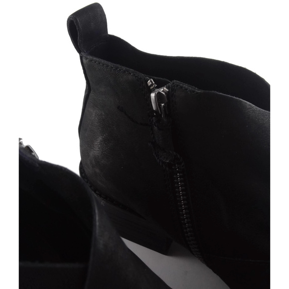 EILEEN FISHER "Leaf" Black Nubuck Booties Size 9.5 - Picture 4 of 8